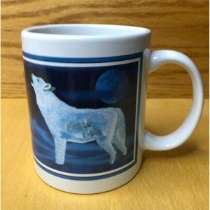 '94 Leanin' Tree " D.L. Valdes Ceramic Coffee Mug "Mother Wolf II"